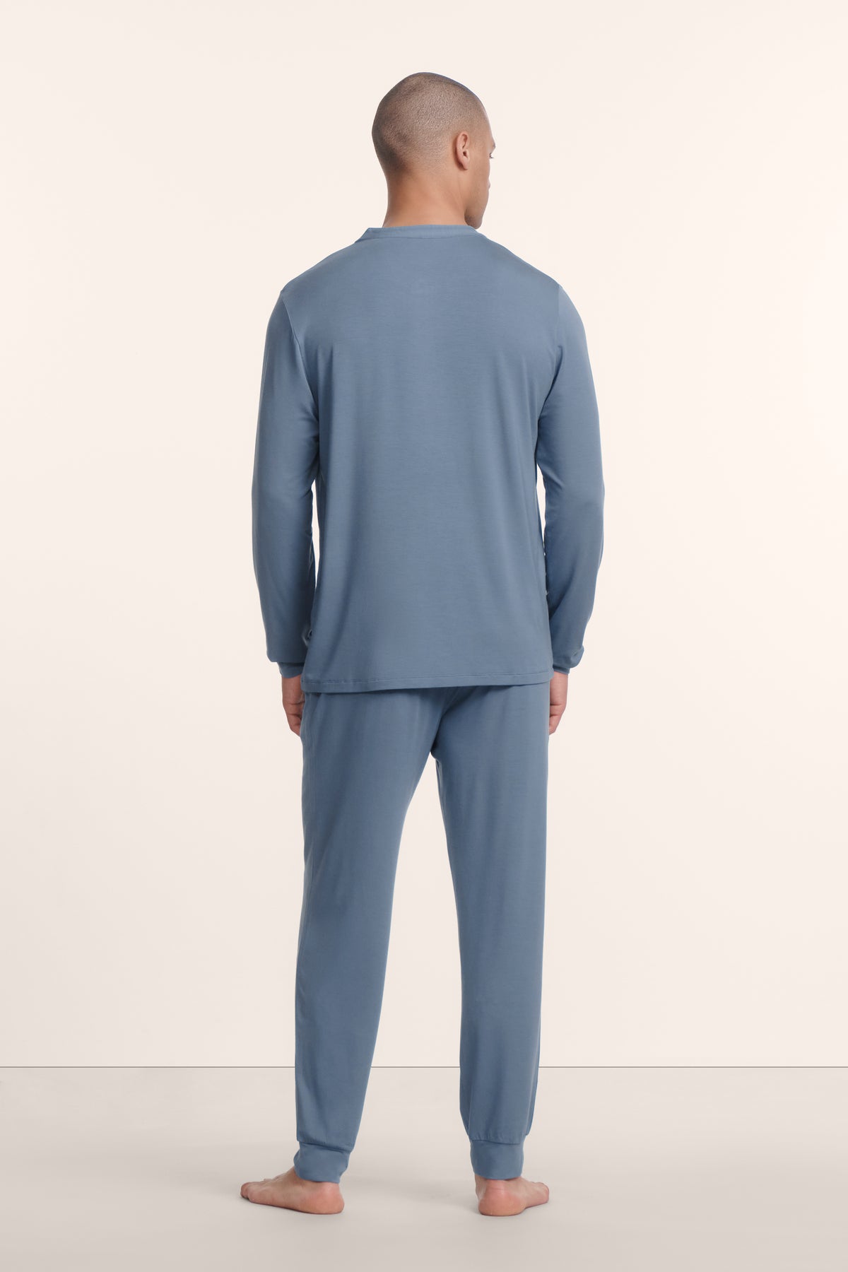 Henry Long PJ Set in Slate Blue