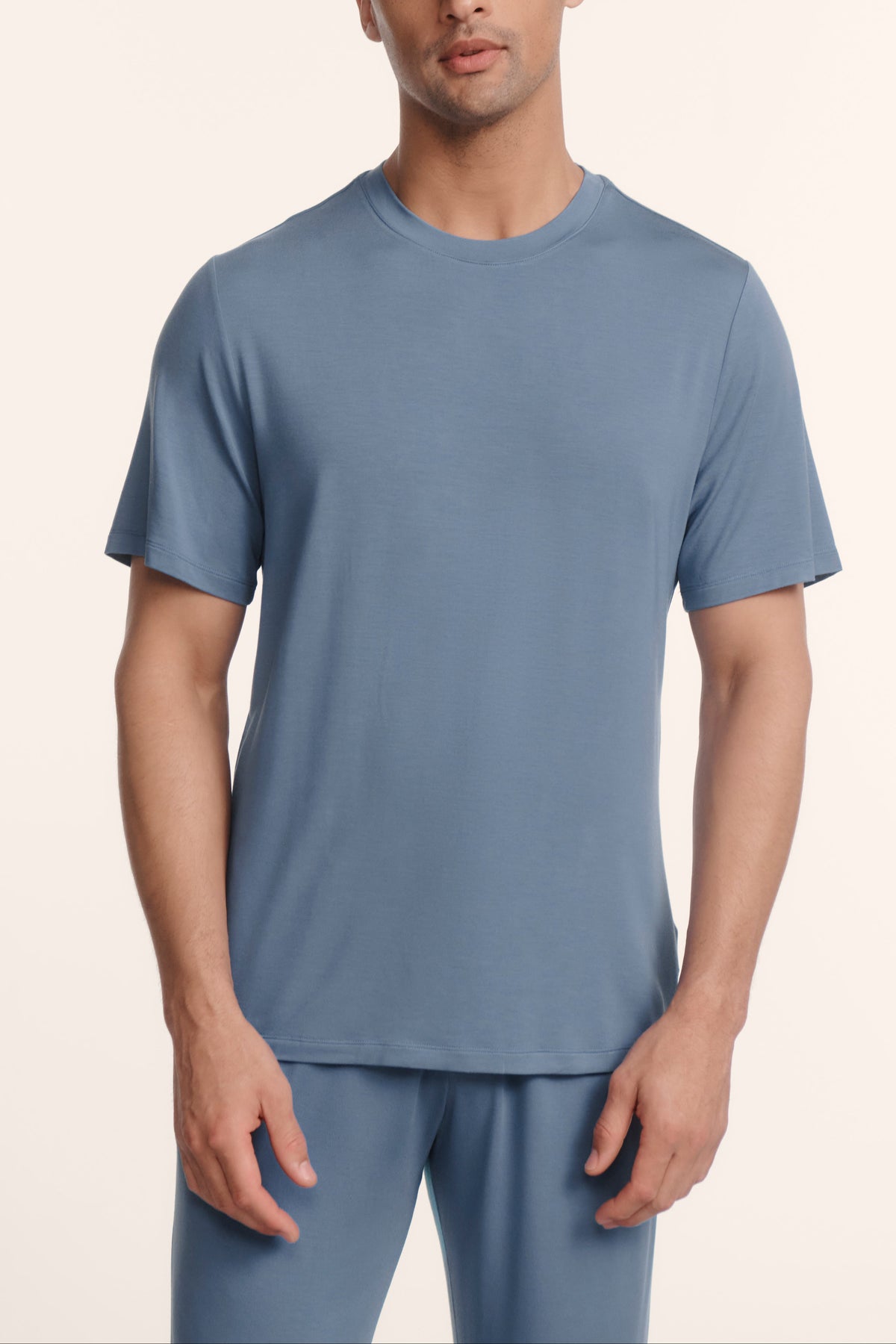 Henry Short-Sleeve Pant PJ Set in Slate Blue