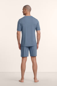 Henry Short PJ Set in Slate Blue