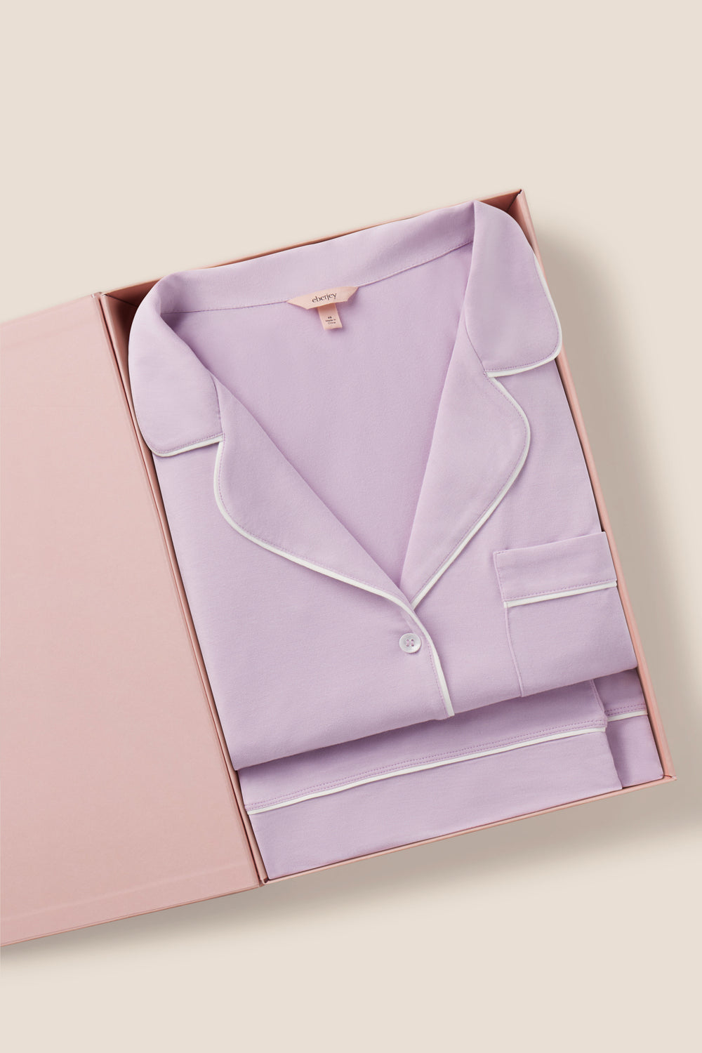 Gisele TENCEL™ Modal Long PJ Set in Lavender Dusk/Ivory main image 1