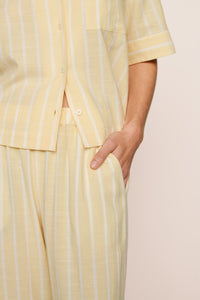 Nautico RLX Short-Sleeve Pant PJ Set in Classic Stripe Sunbeam/Ivory