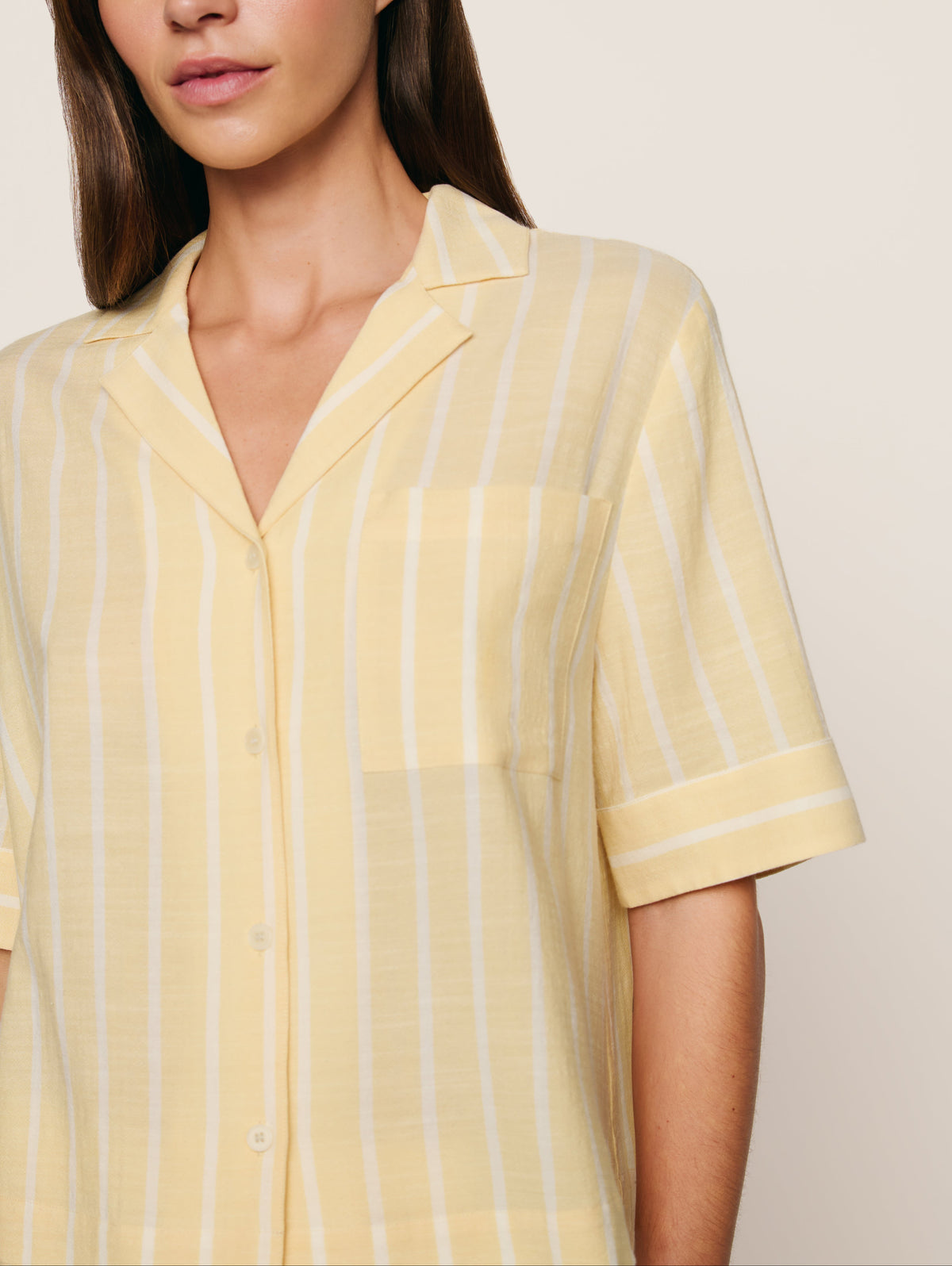 Nautico RLX Short-Sleeve Pant PJ Set in Classic Stripe Sunbeam/Ivory
