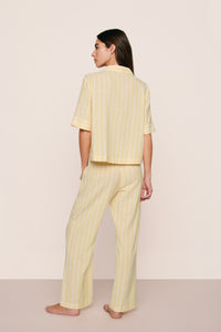 Nautico RLX Short-Sleeve Pant PJ Set in Classic Stripe Sunbeam/Ivory