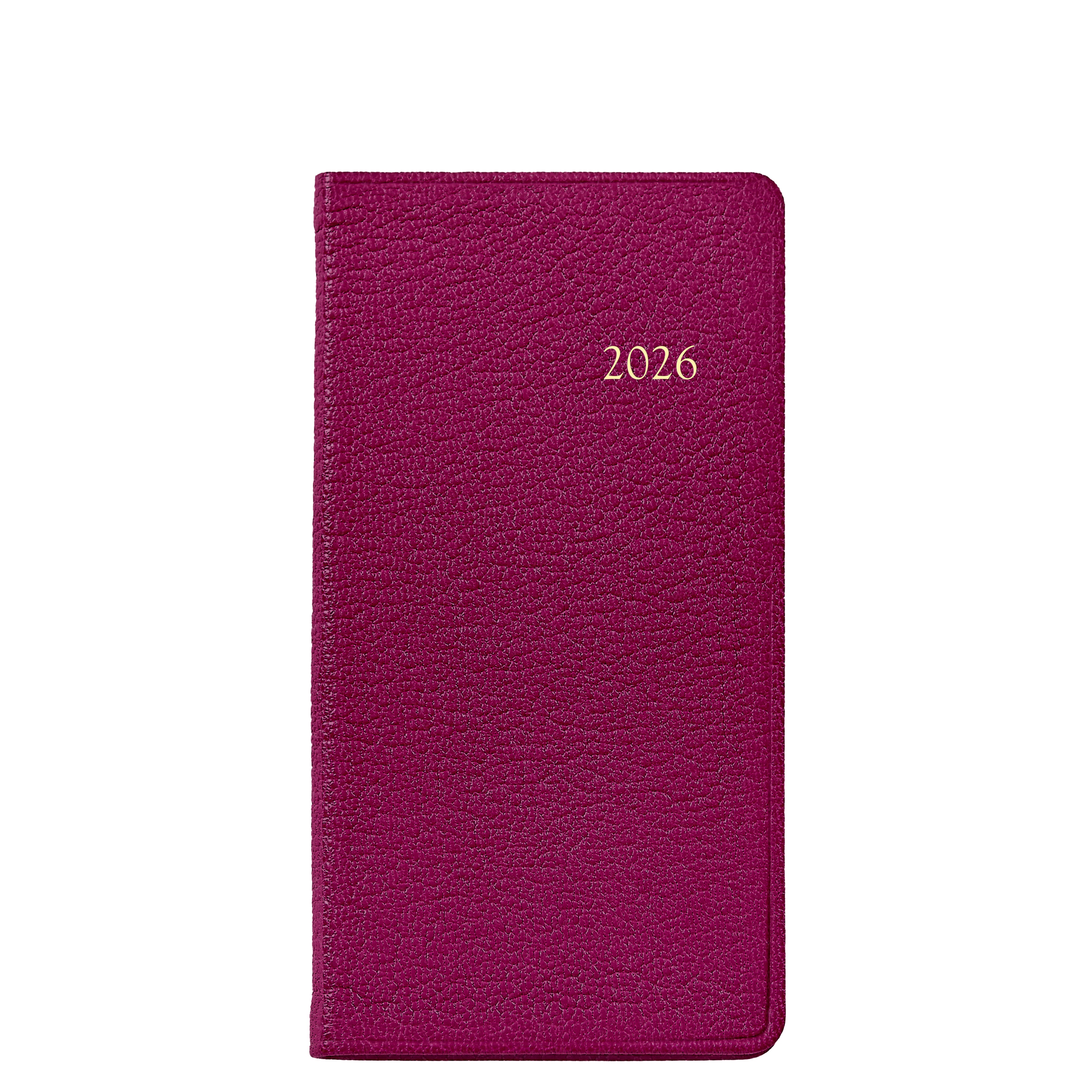 2026 6" Goatskin Leather Pocket Datebook