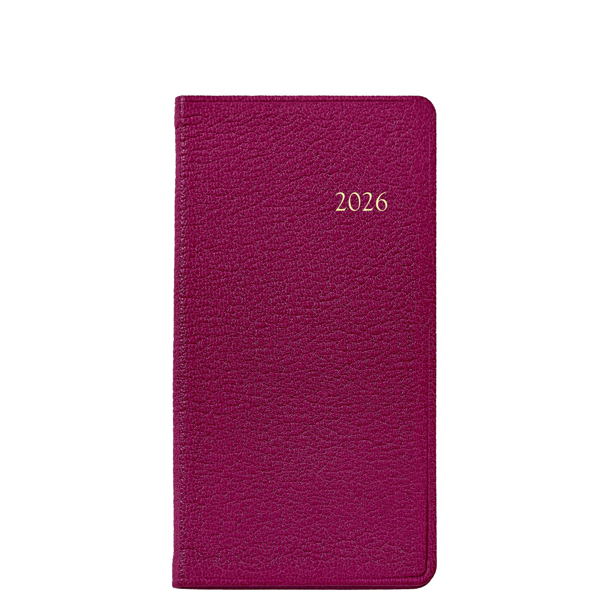 2026 6" Goatskin Leather Pocket Datebook