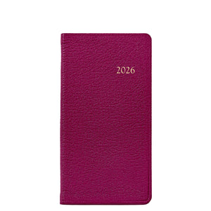 2026 6" Goatskin Leather Pocket Datebook