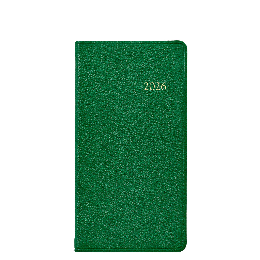 2026 6" Goatskin Leather Pocket Datebook