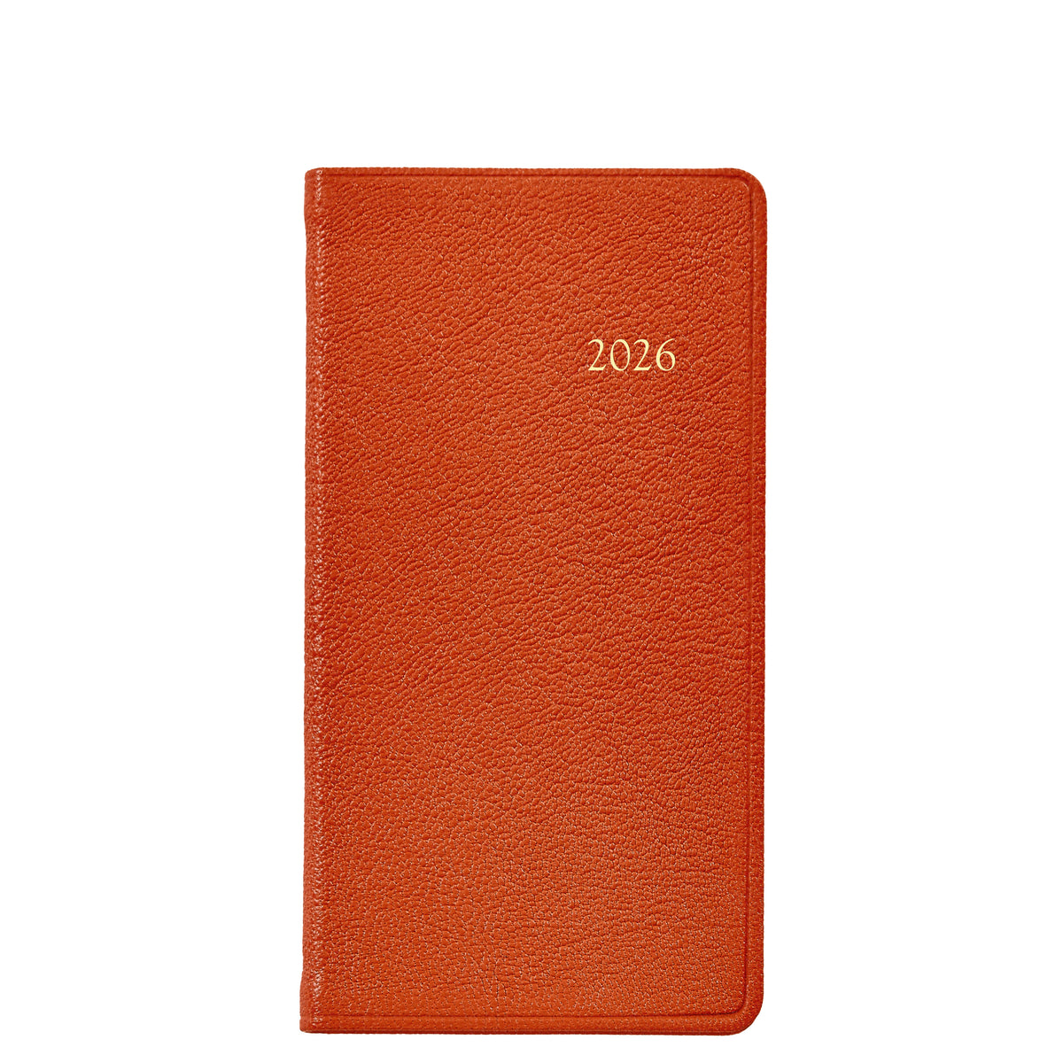 2026 6" Goatskin Leather Pocket Datebook