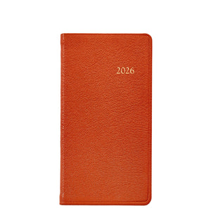 2026 6" Goatskin Leather Pocket Datebook