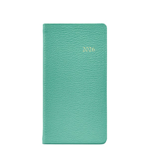 2026 6" Goatskin Leather Pocket Datebook