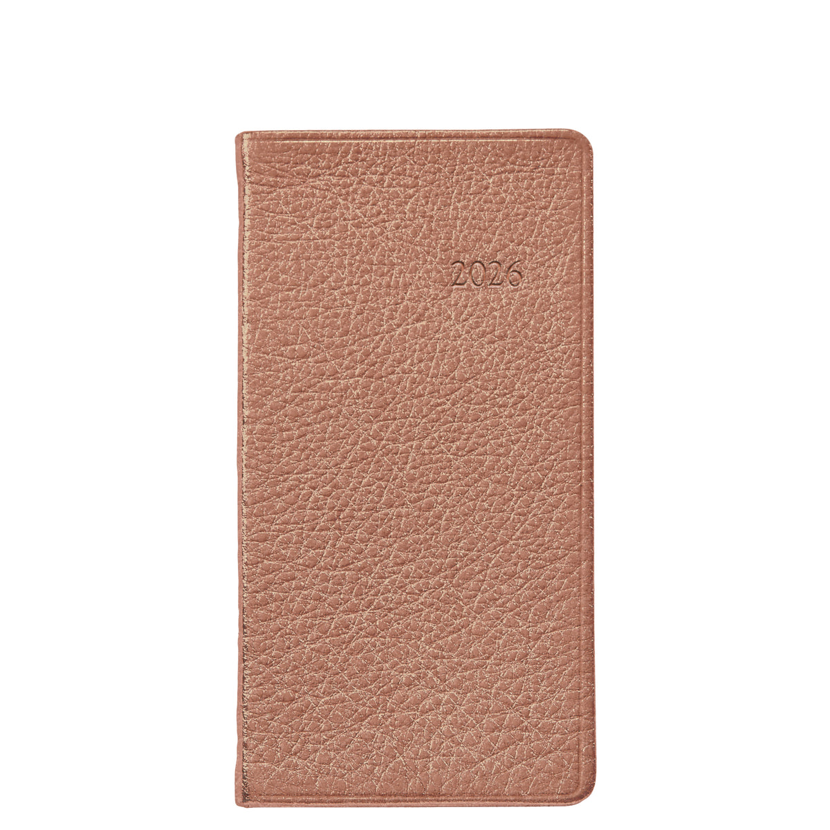 2026 6" Goatskin Leather Pocket Datebook