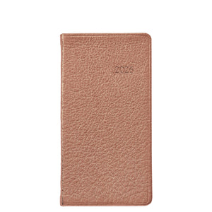 2026 6" Goatskin Leather Pocket Datebook