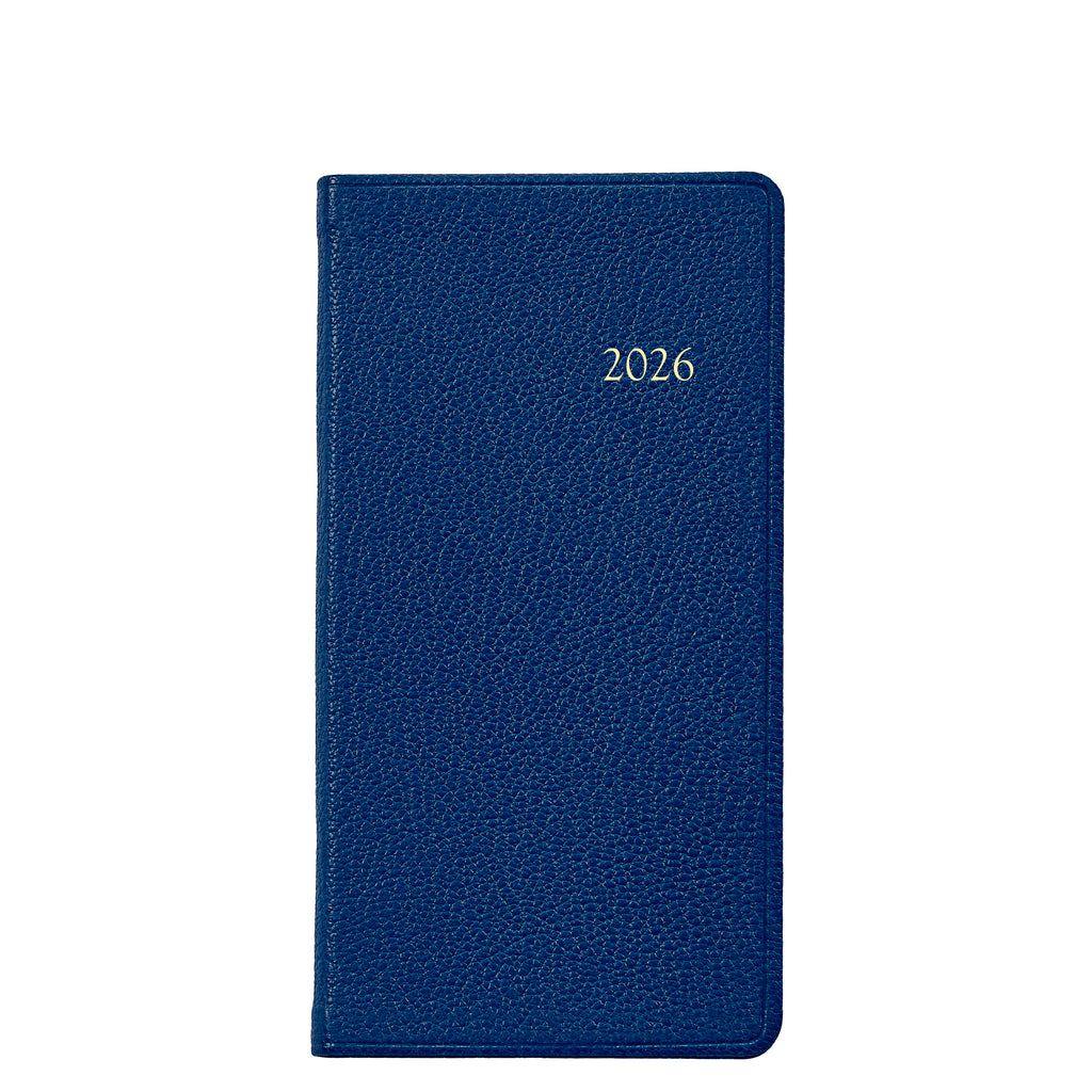 2026 6" Goatskin Leather Pocket Datebook