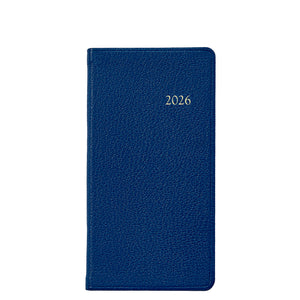 2026 6" Goatskin Leather Pocket Datebook