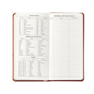 2026 6" Pocket Datebook in Bordeaux Traditional Leather