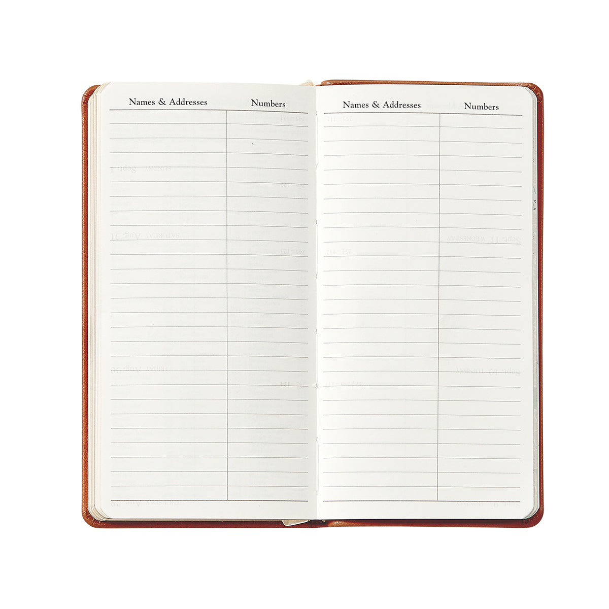 2026 6" Pocket Datebook in Slate Blue Pebble Grain Leather