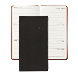 2026 6" Traditional Leather Pocket Datebook