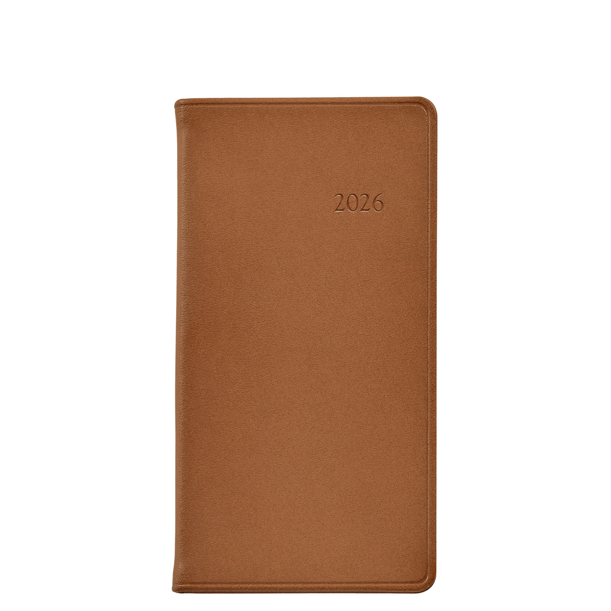 2026 6" Traditional Leather Pocket Datebook