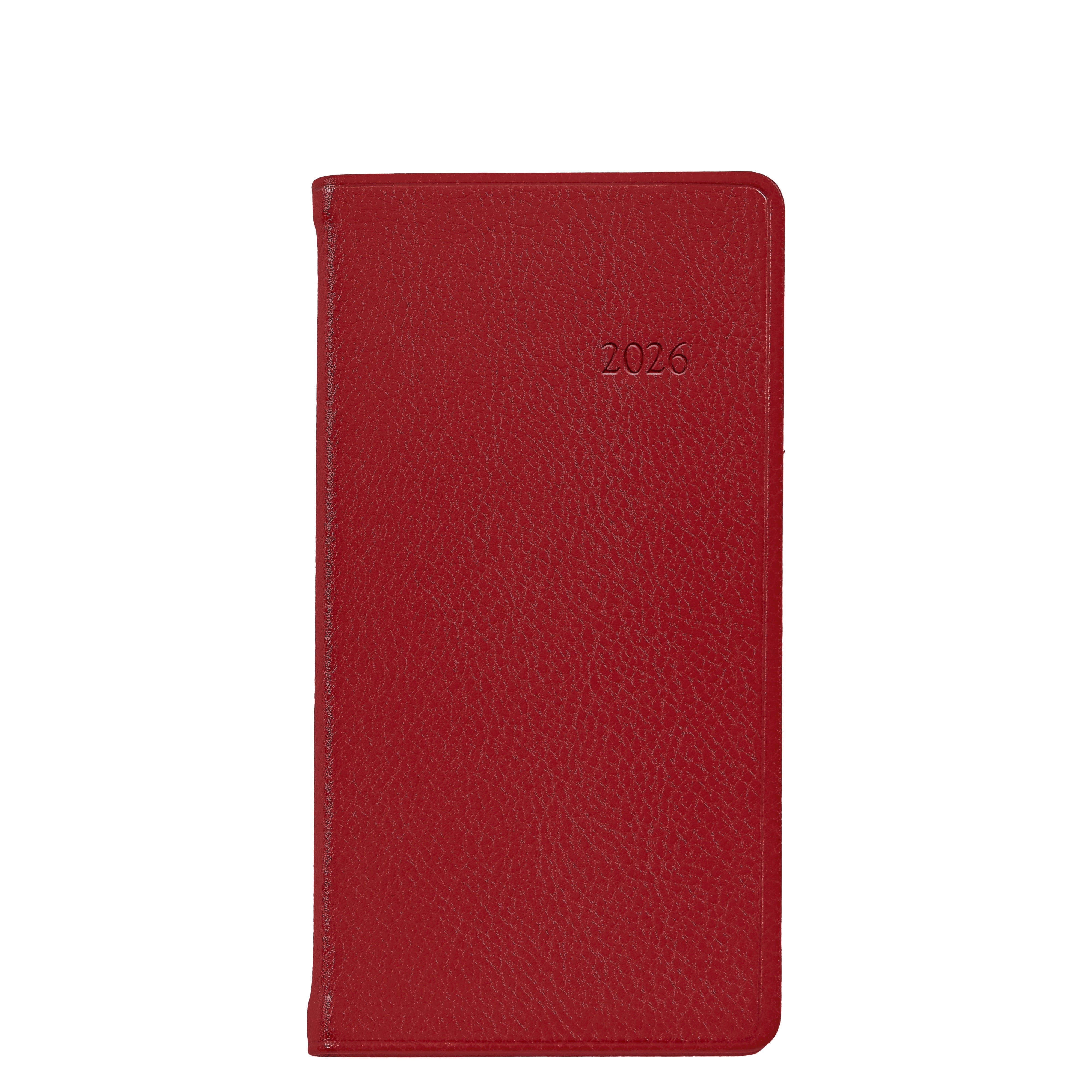 2026 6" Traditional Leather Pocket Datebook