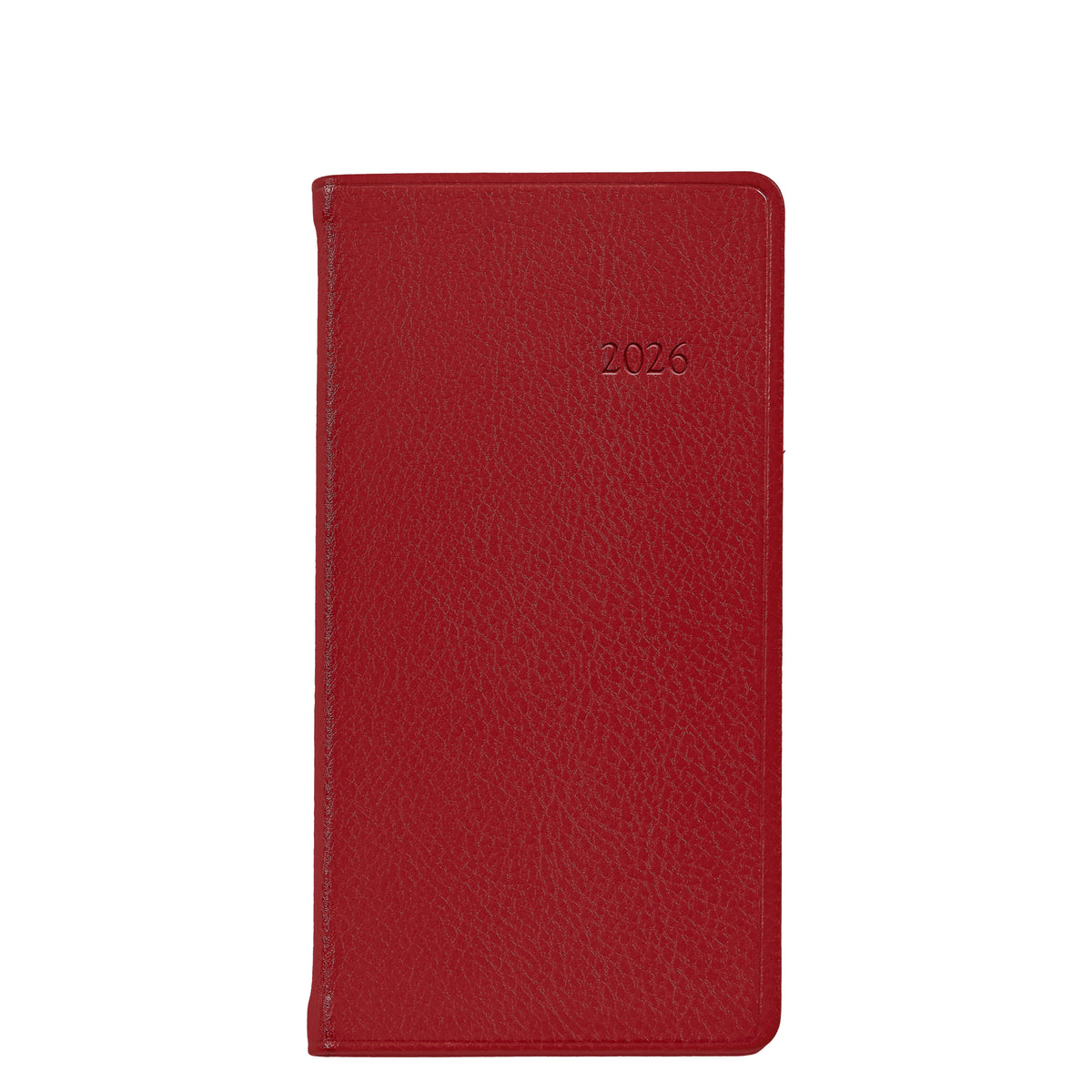 2026 6" Traditional Leather Pocket Datebook