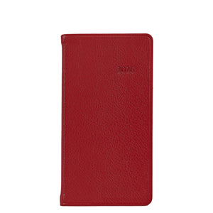 2026 6" Traditional Leather Pocket Datebook