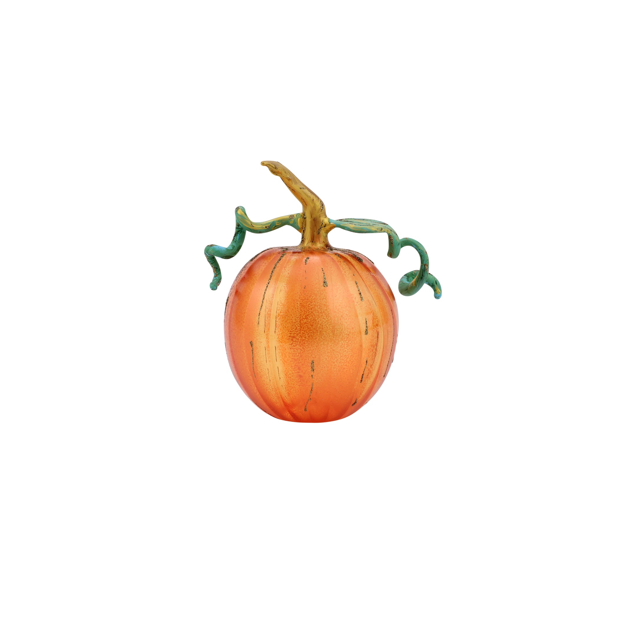 Pumpkins Figural Glass Pumpkin in Orange