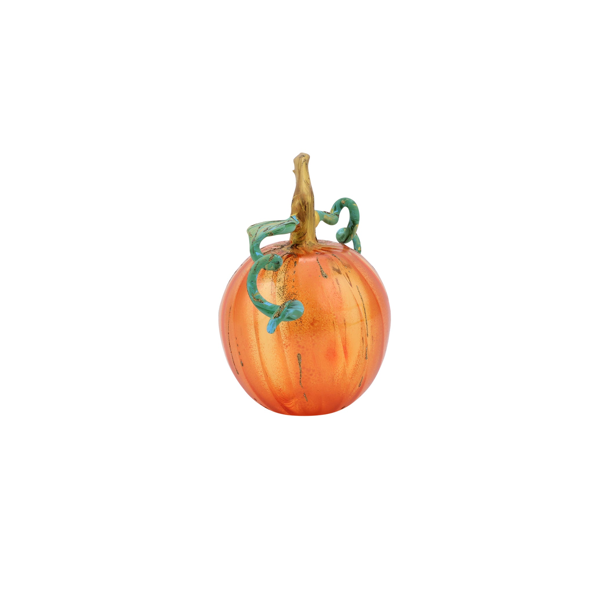 Pumpkins Figural Glass Pumpkin in Orange