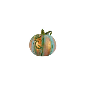 Pumpkins Figural Blue Glass Pumpkin in Blue
