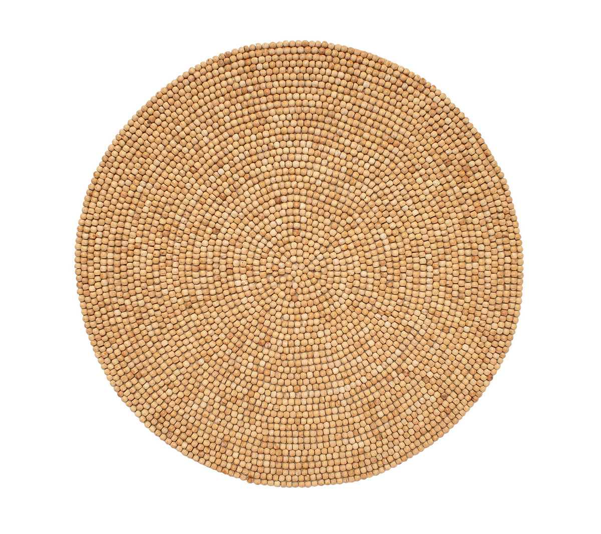 Wood Round Placemat in Natural, Set of 4