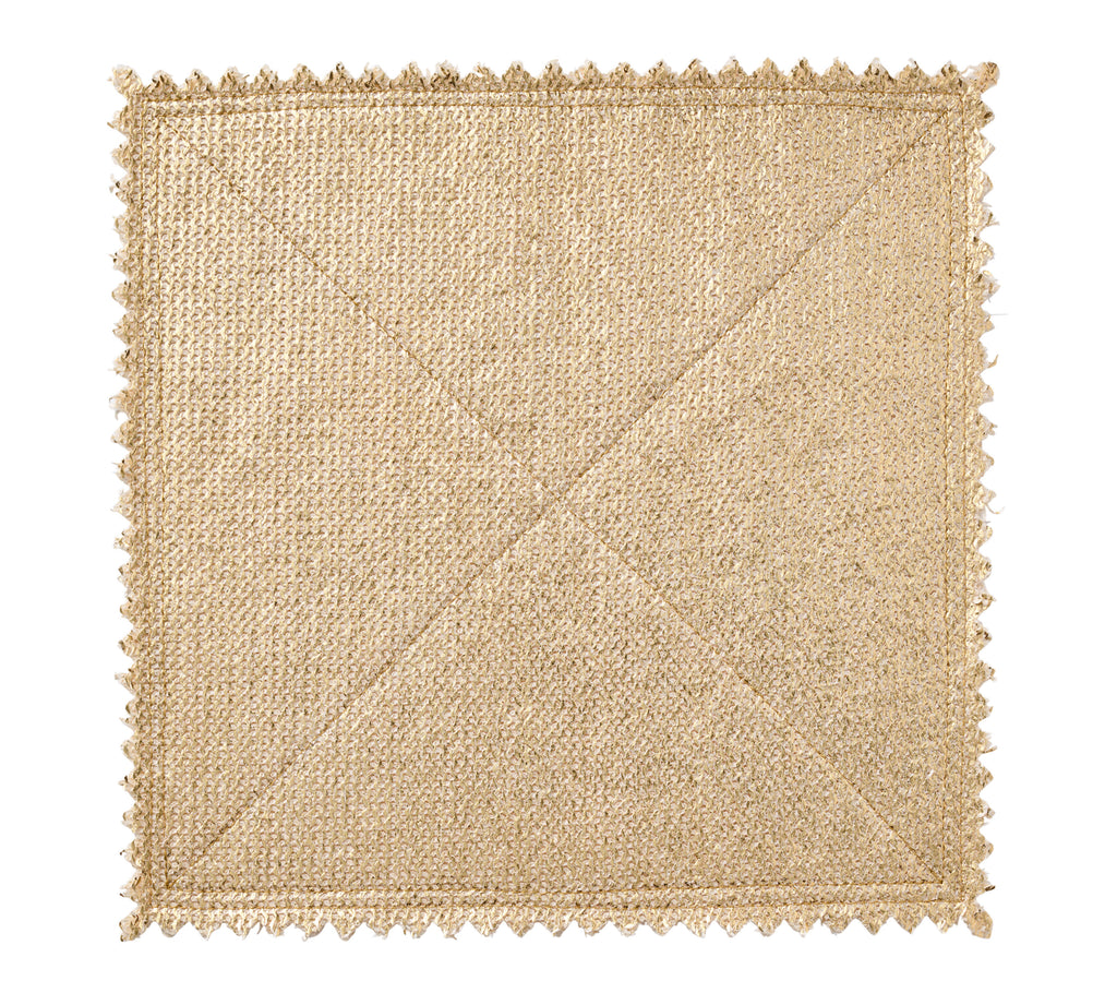 Stamped Reversible Placemat in Silver & Gold, Set of 4