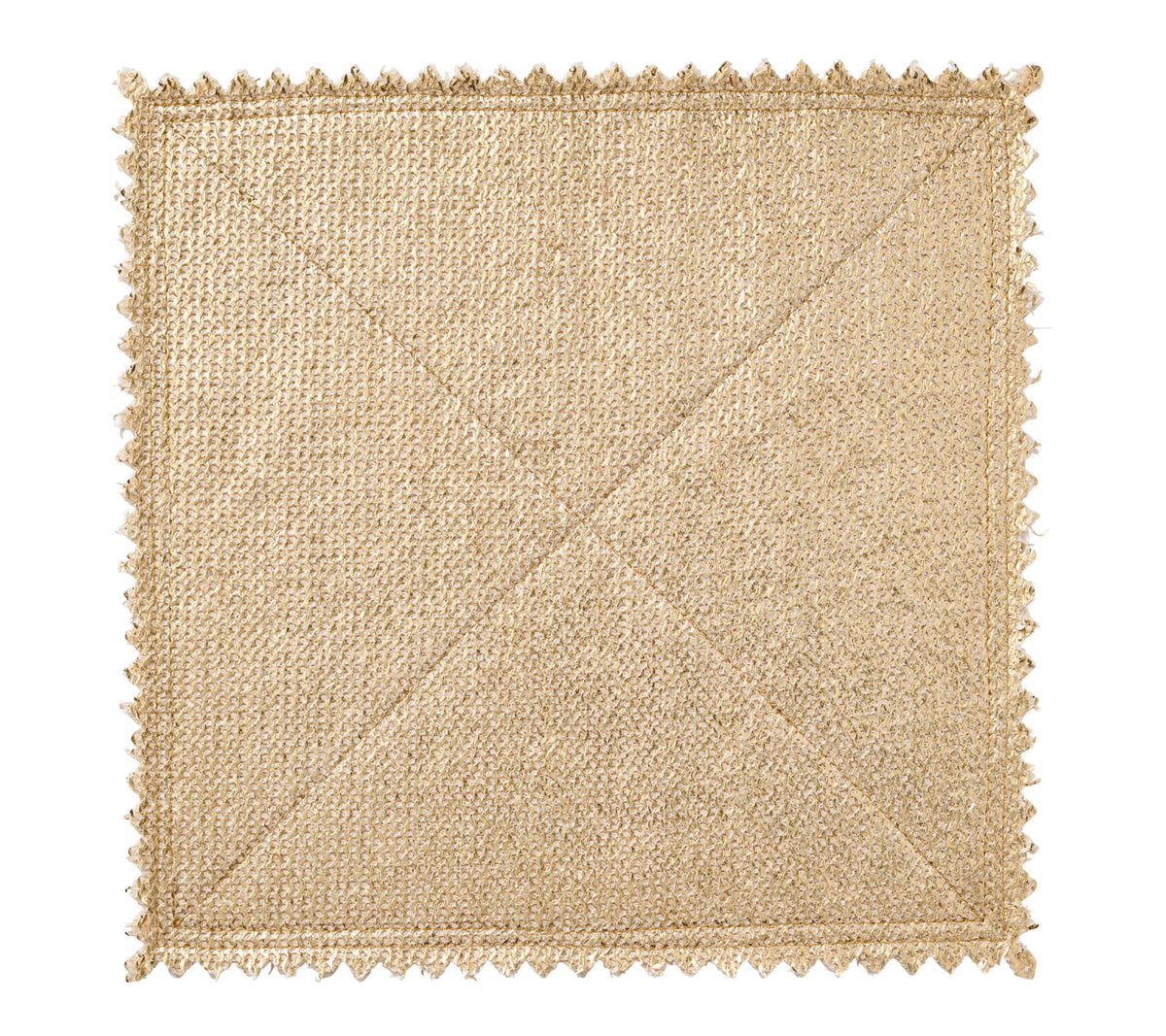 Stamped Reversible Placemat in Silver & Gold, Set of 4