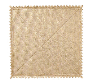 Stamped Reversible Placemat in Silver & Gold, Set of 4