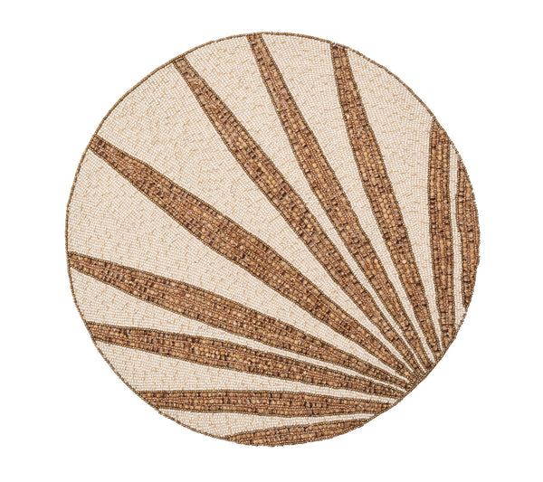 Royal Palm Placemat in Natural & Brown, Set of 4 | Over The Moon