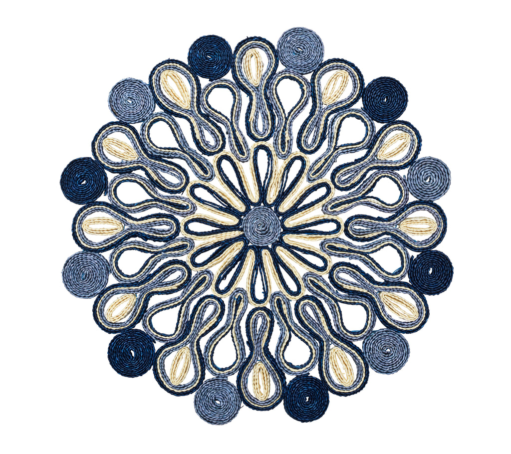 Marisol Placemat in Navy & Blue, Set of 4