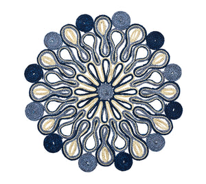 Marisol Placemat in Navy & Blue, Set of 4