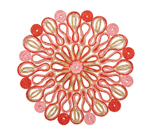 Marisol Placemat in Pink & Orange, Set of 4