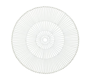 Spoke Placemat in White, Set of 4