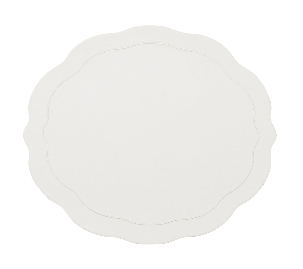 Tailored Placemats in White, Set of 4