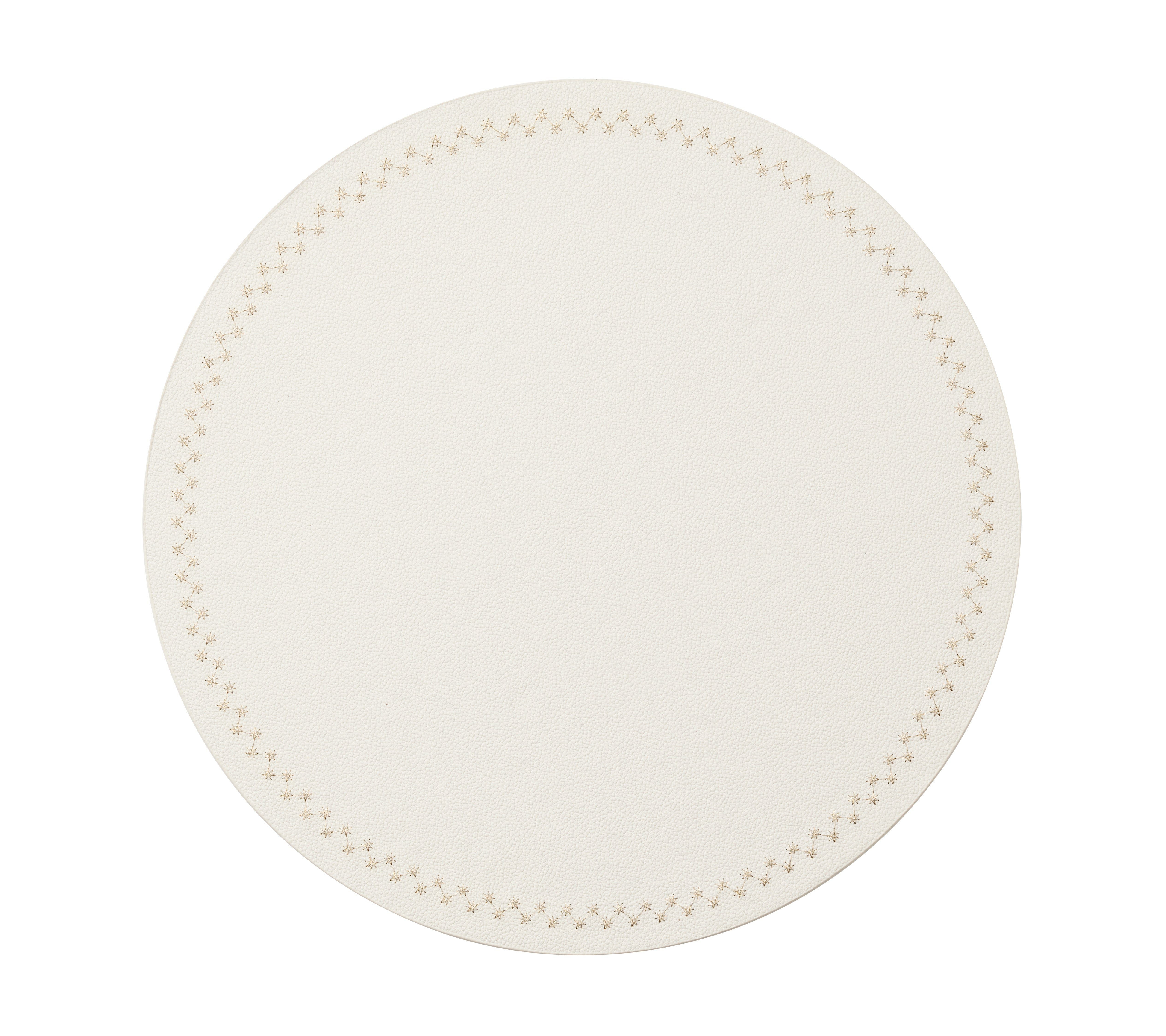 Starry Night Placemat in White & Gold, Set of 4