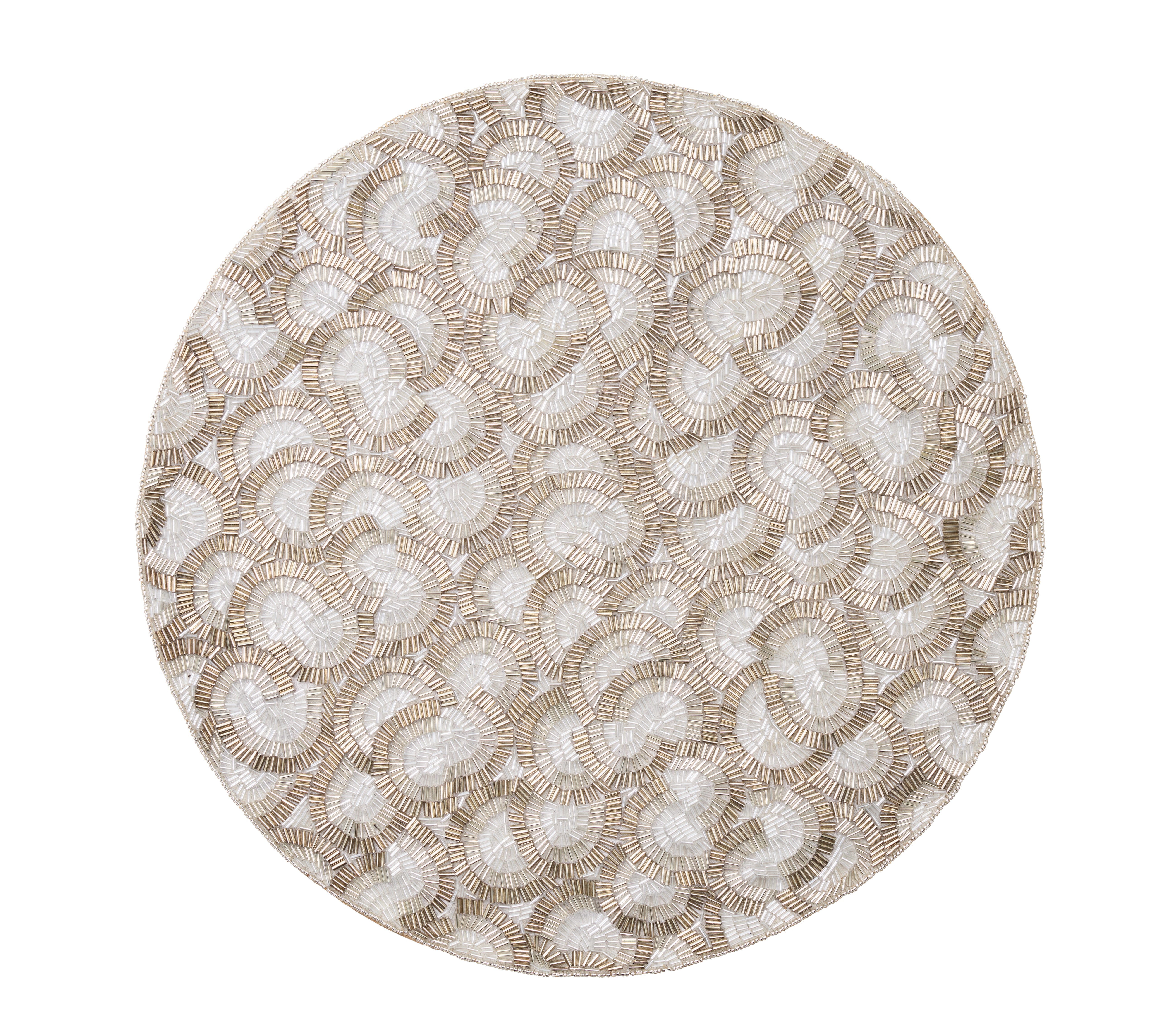 Lune Placemat in Silver, Set of 2