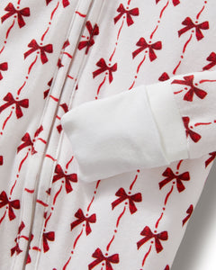 Baby’s Pima Peekaboo Romper in Blissful Bows