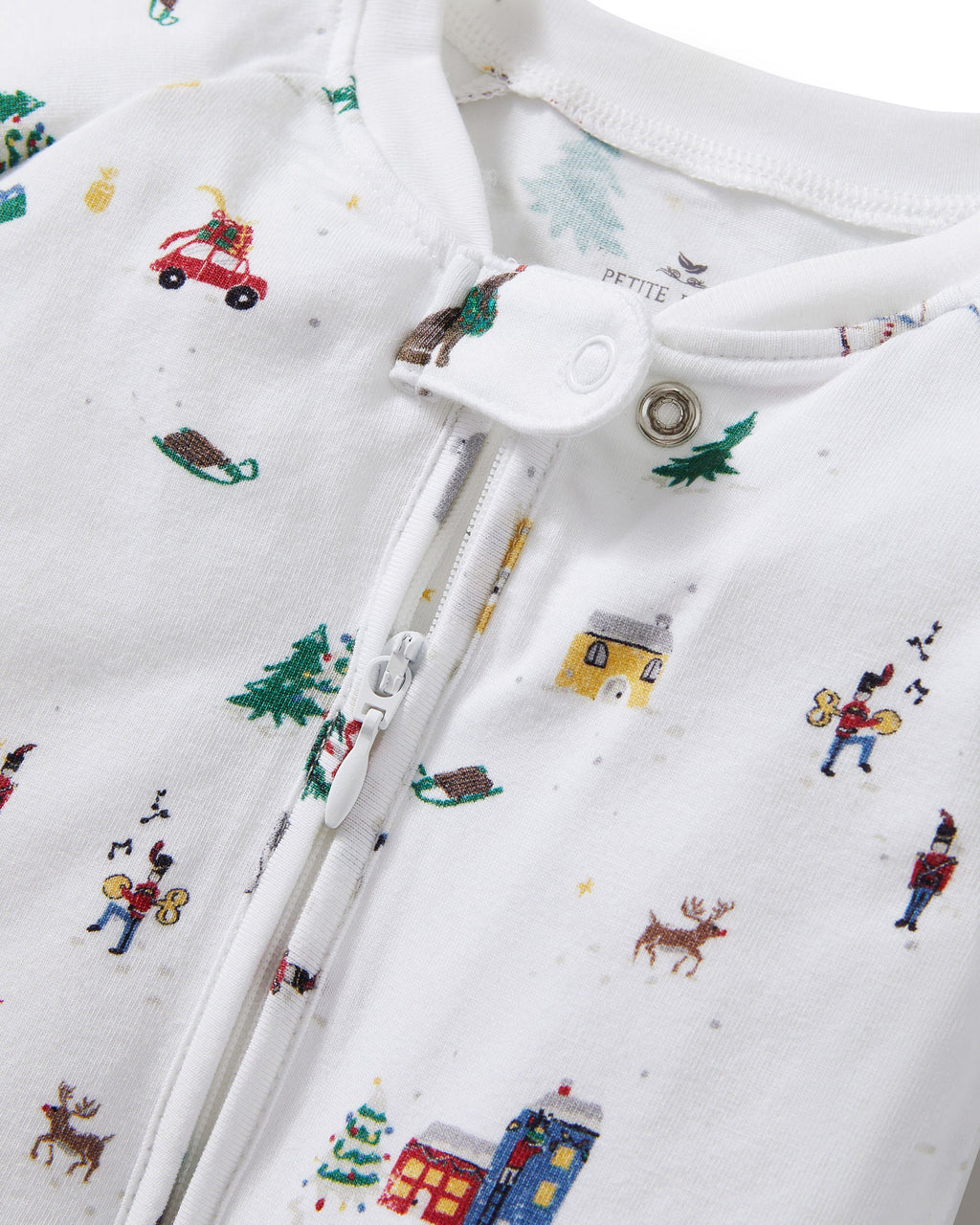 Baby’s Pima Peekaboo Romper in Holiday Town