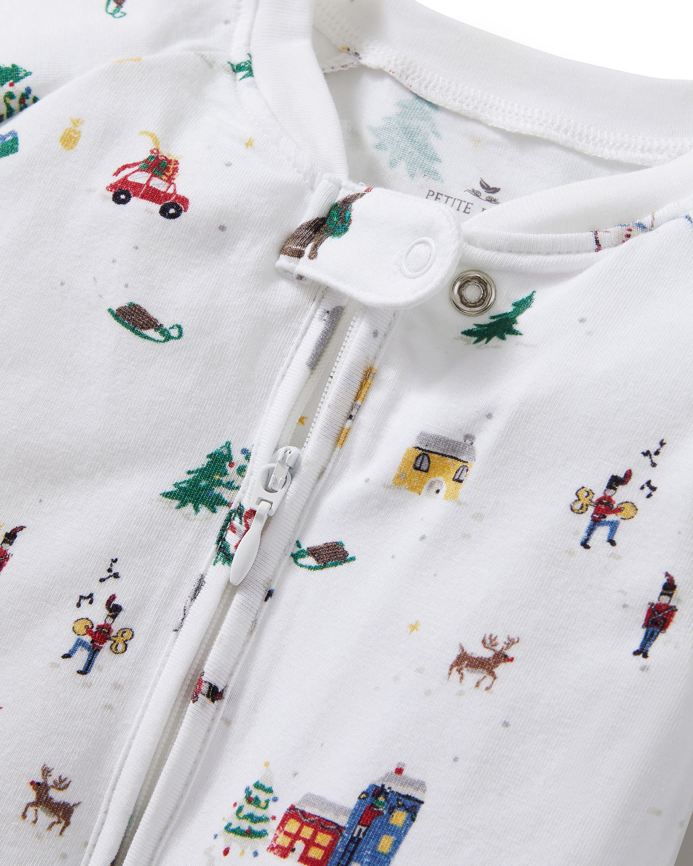 Baby’s Pima Peekaboo Romper in Holiday Town