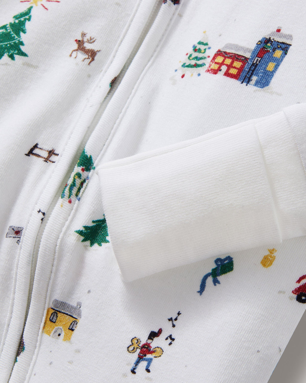 Baby’s Pima Peekaboo Romper in Holiday Town