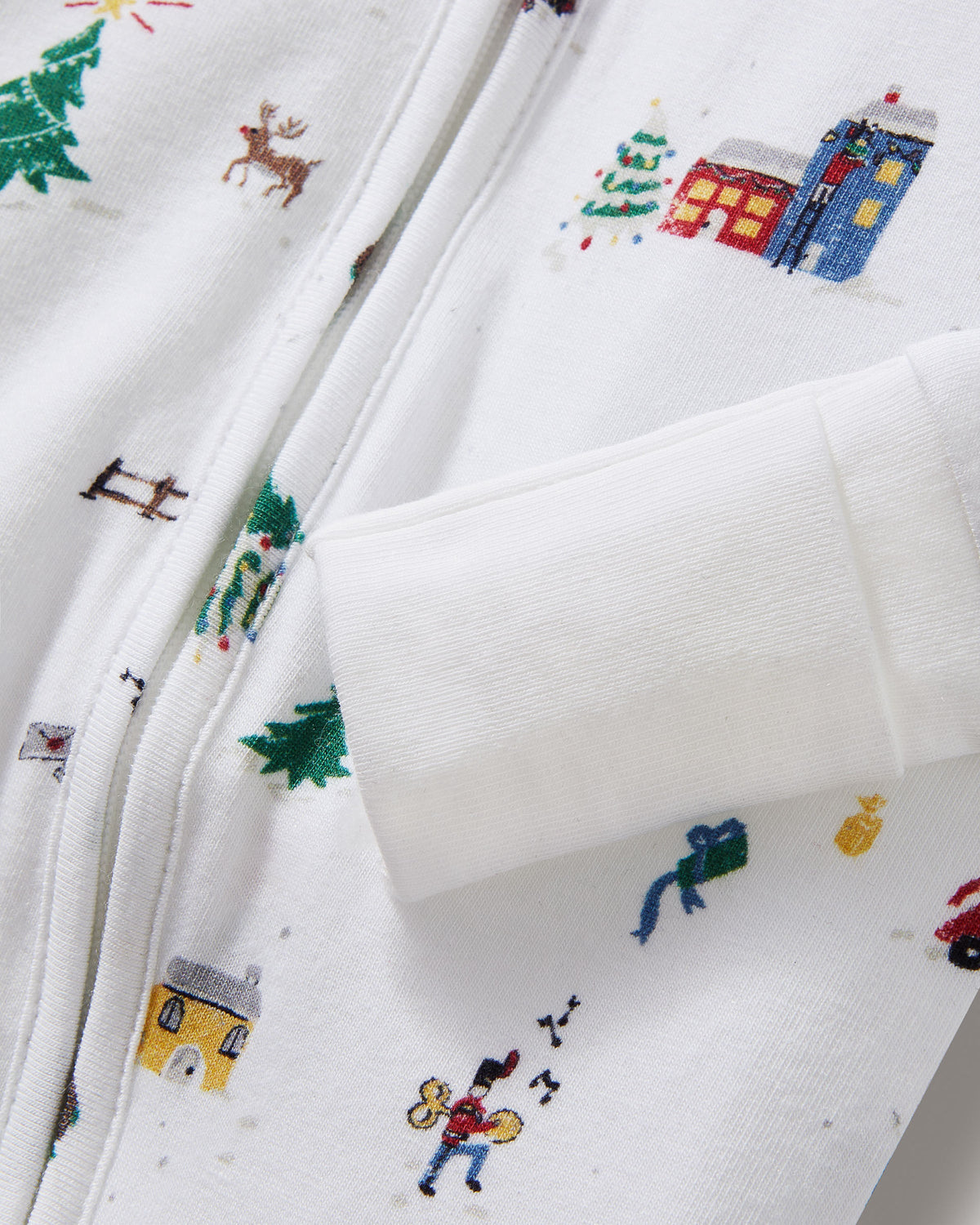 Baby’s Pima Peekaboo Romper in Holiday Town