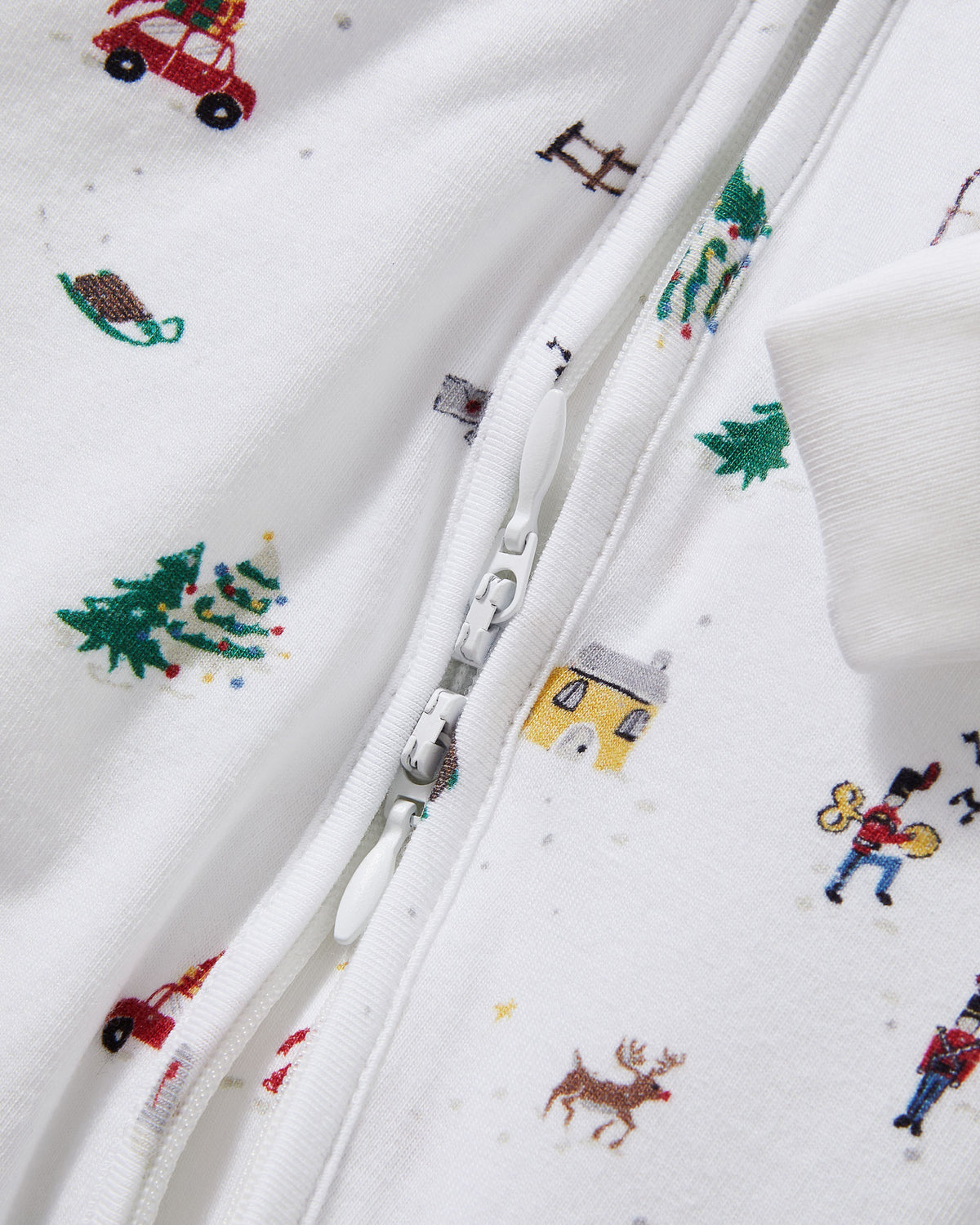 Baby’s Pima Peekaboo Romper in Holiday Town