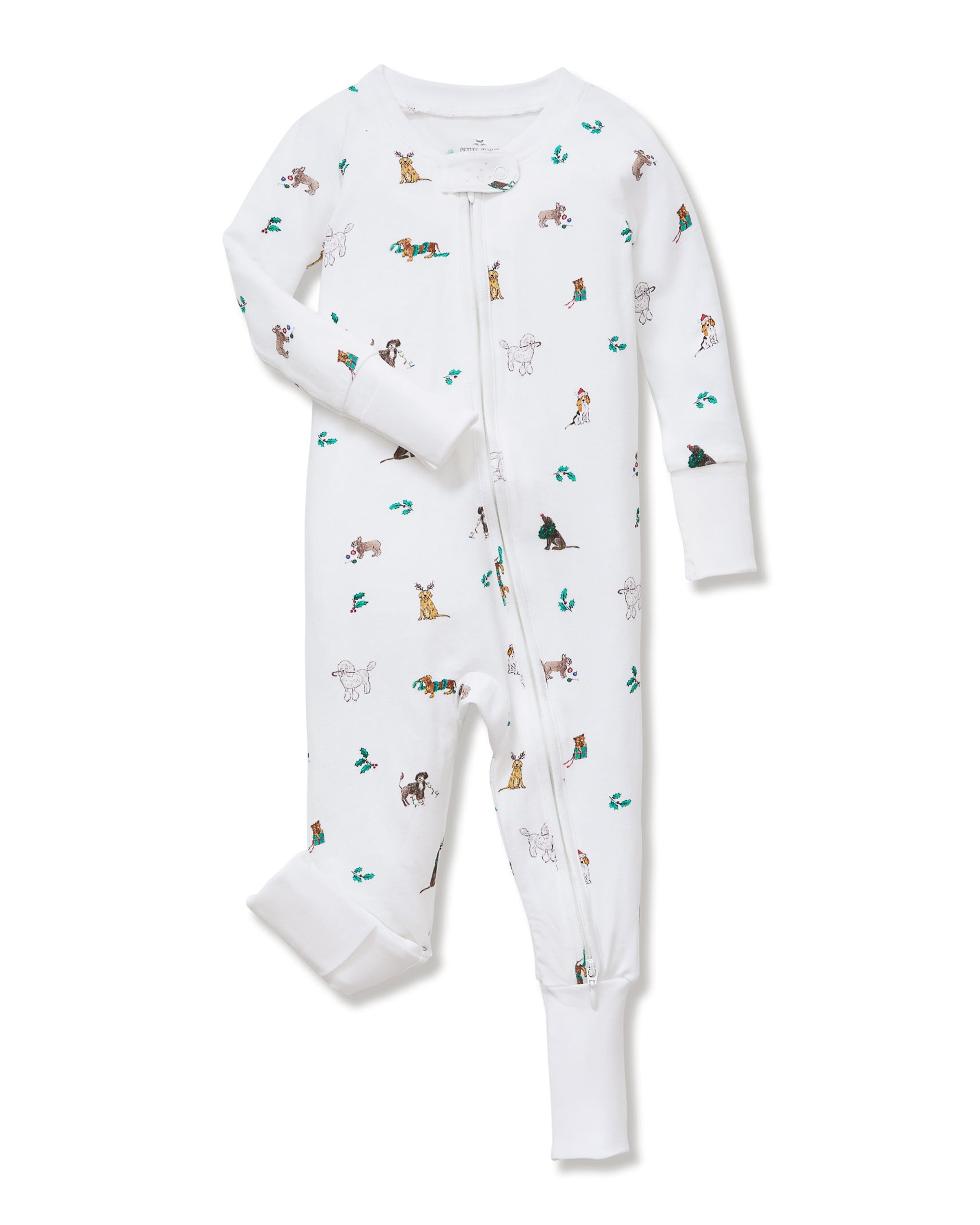 Baby’s Pima Peekaboo Romper in Jingle Paws