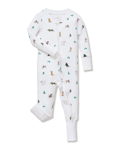 Baby’s Pima Peekaboo Romper in Jingle Paws