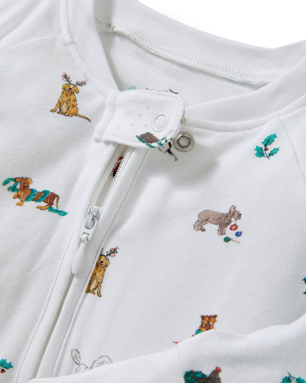 Baby’s Pima Peekaboo Romper in Jingle Paws