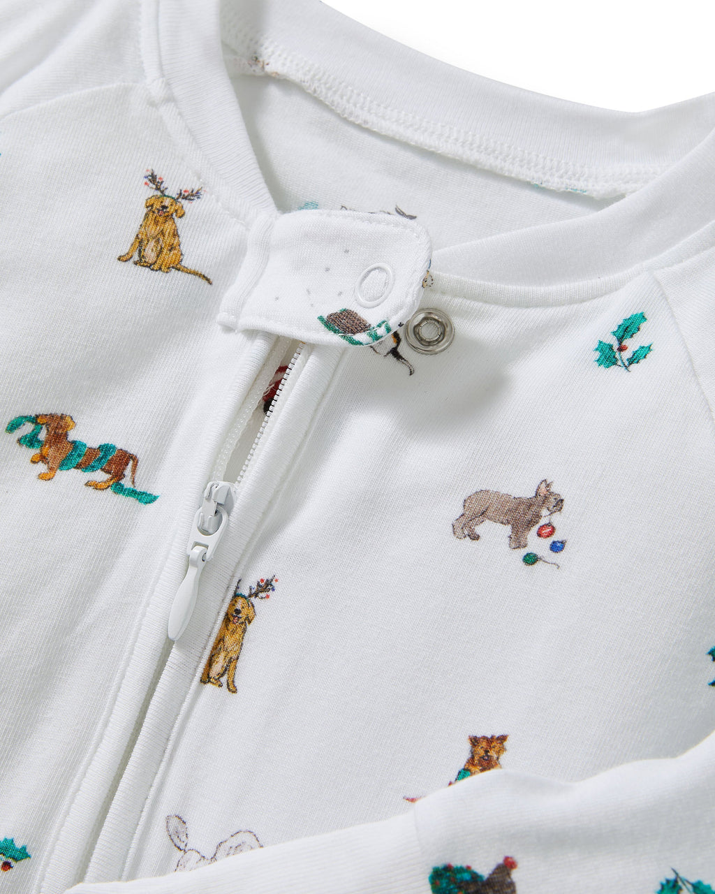 Baby’s Pima Peekaboo Romper in Jingle Paws